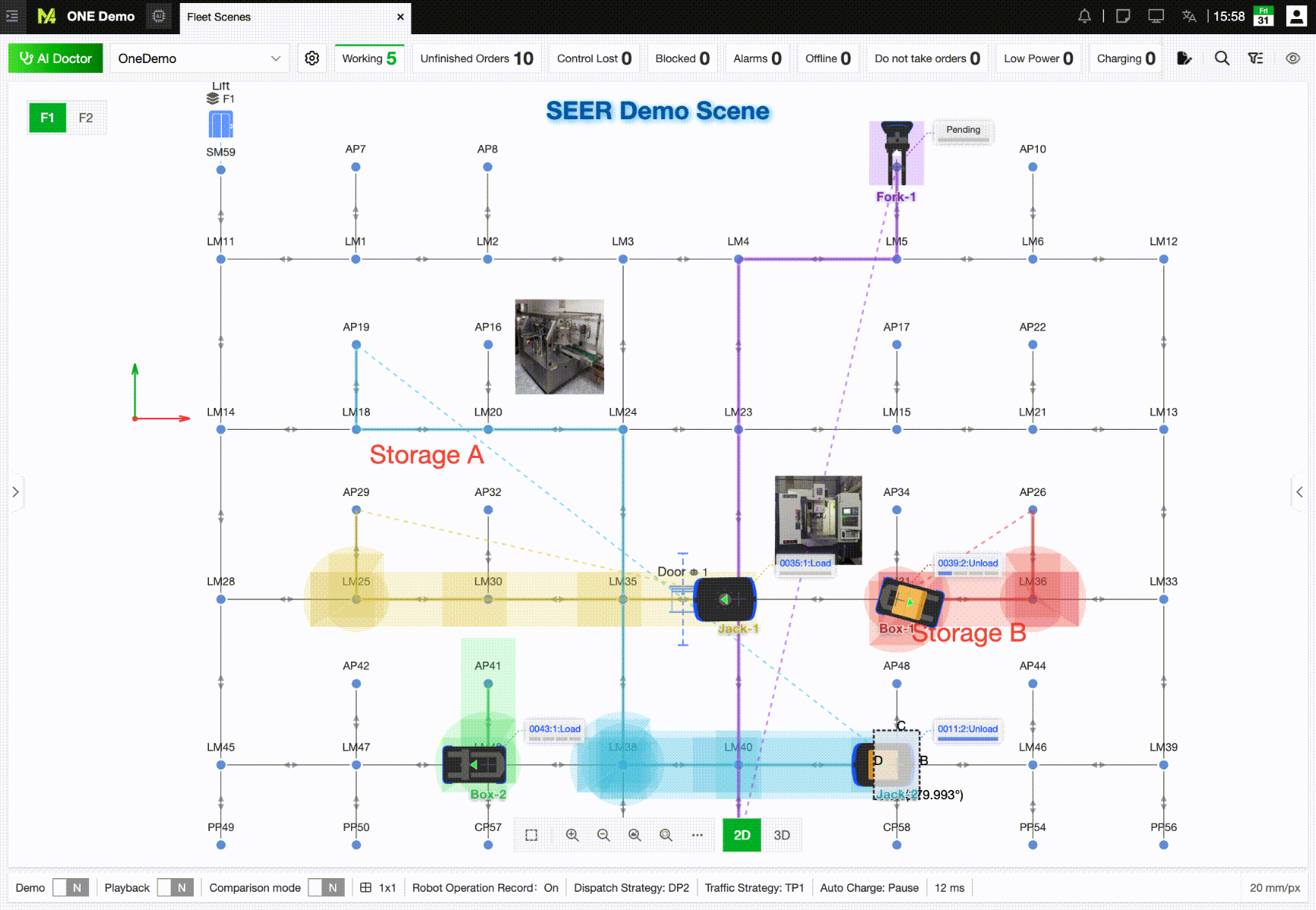 Display Settings in the M4 Scene Operational Interface